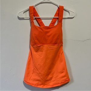 Lululemon Orange Creamsicle Pop Top Speed Tank Top